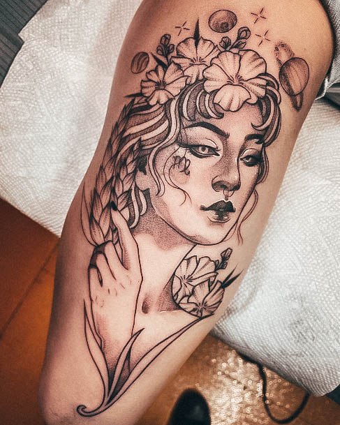 Appealing Womens Virgo Tattoos