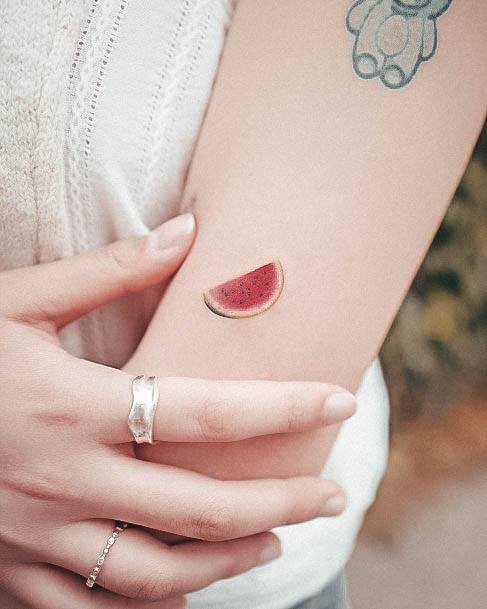 Appealing Womens Watermelon Tattoos