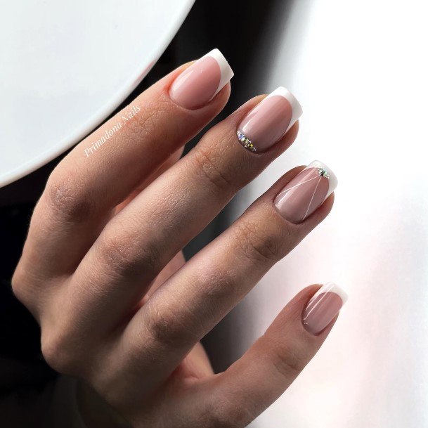 Appealing Womens White French Nails