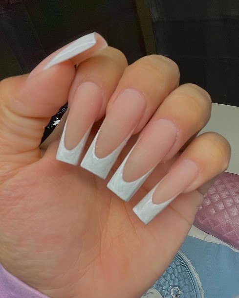 Appealing Womens White French Tip Nails