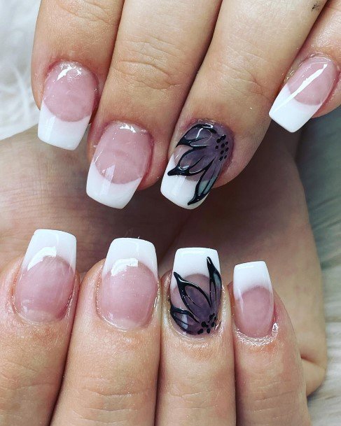 Appealing Womens White Square Nails