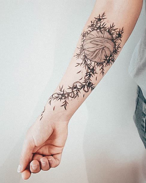 Appealing Womens Yarn Tattoos