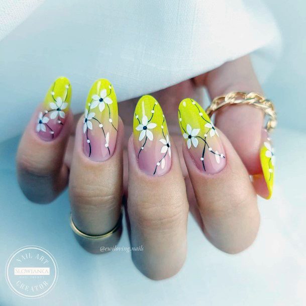 Appealing Womens Yellow Dress Nails