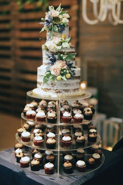 Appetizing Red Velvet Cupcake Gorgeous Wedding Cake Inspiration