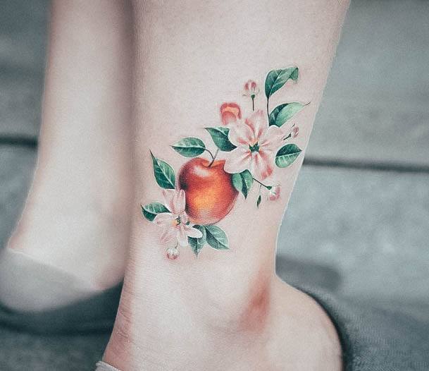 Apple Tattoo Designs For Girls