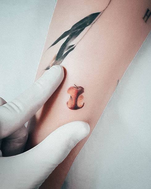 Apple Tattoo For Ladies