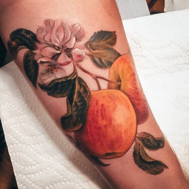 Apple Tattoo Ideas For Girls