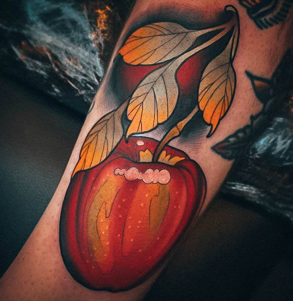 Apple Tattoos Feminine Ideas