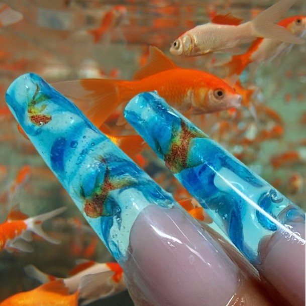 Aquarium Nail Design Inspiration For Women