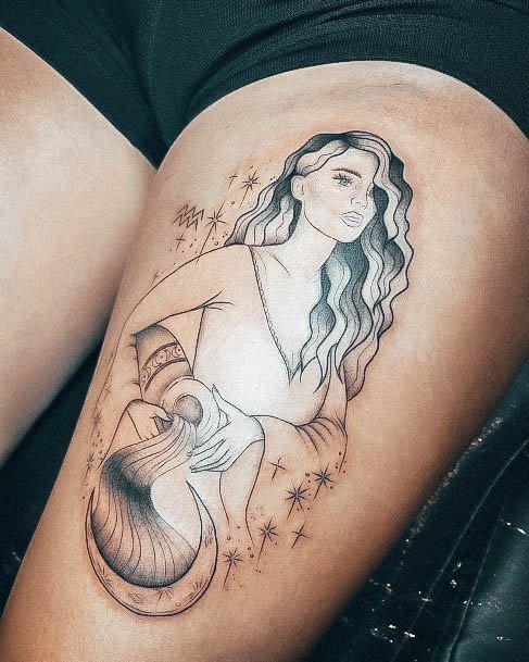 Top 100 Best Aquarius Tattoo Ideas For Women  Astrology Designs