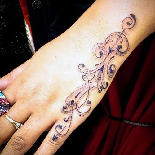 Arabic Art Tattoo Womens Wrist