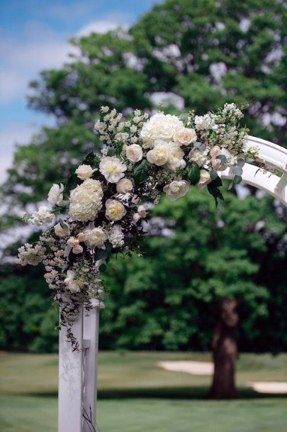 Arched Hydrangea Wedding Flowers