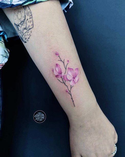 Aromatic Cherry Blossom Tattoo For Women Hands