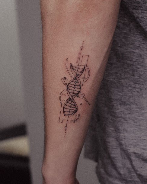 dna helix tattoo