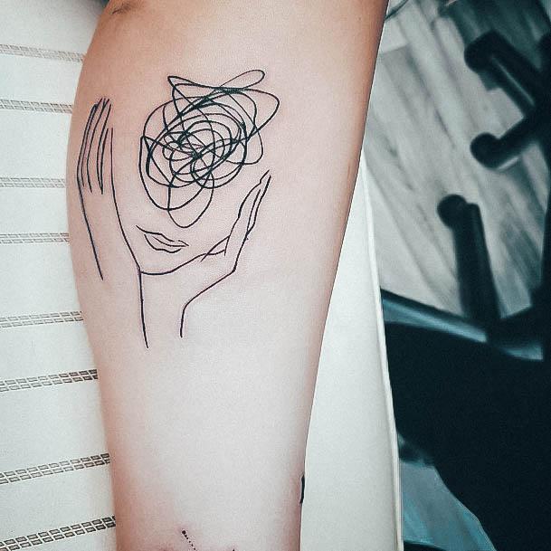 Art Anxiety Tattoo Designs For Girls