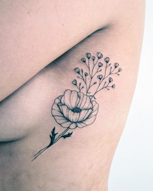 Art Babys Breath Tattoo Designs For Girls