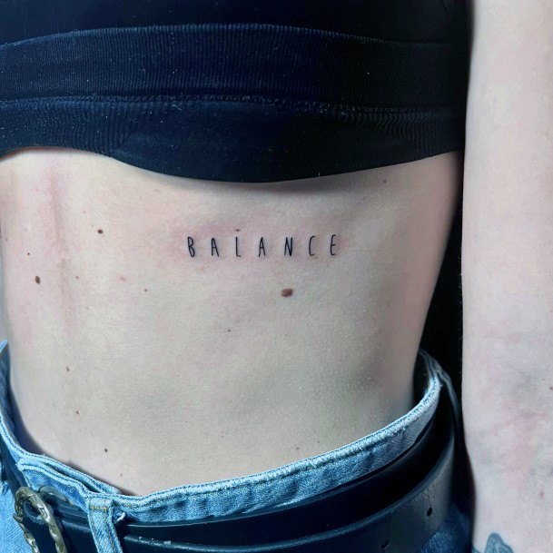 Art Balance Tattoo Designs For Girls Side
