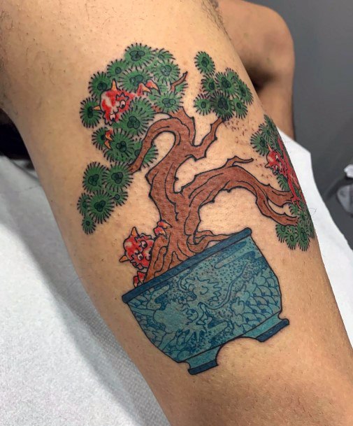 Art Bonsai Tattoo Designs For Girls