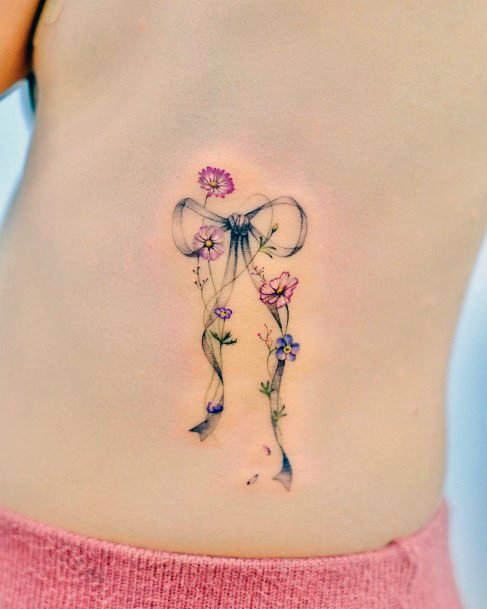 Art Bow Tattoo Designs For Girls