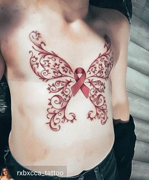 Art Breast Cancer Tattoo Designs For Girls