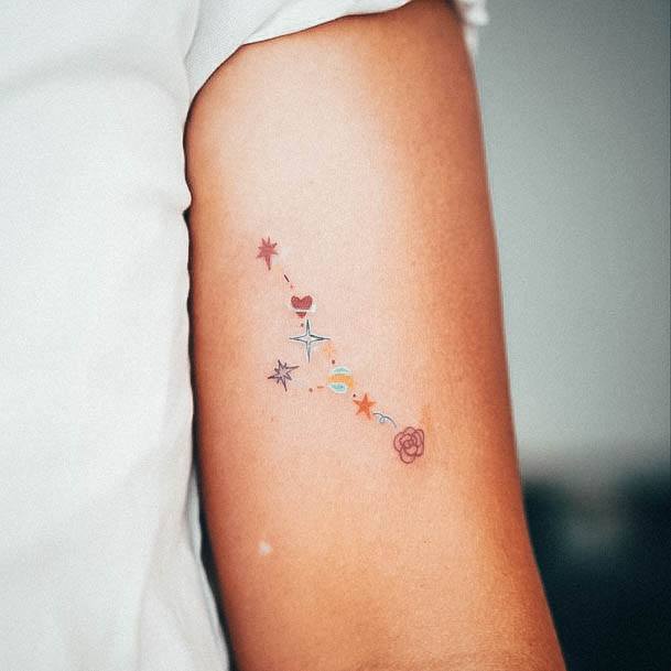 Art Constellation Tattoo Designs For Girls