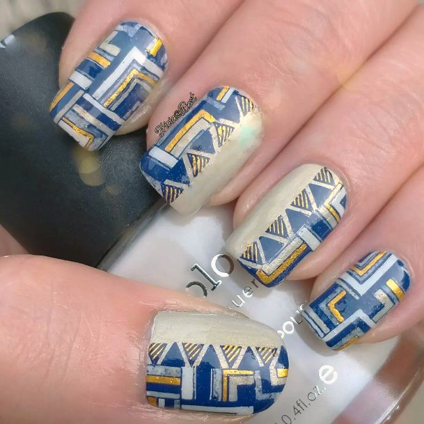 Art Deco Nails Feminine Ideas