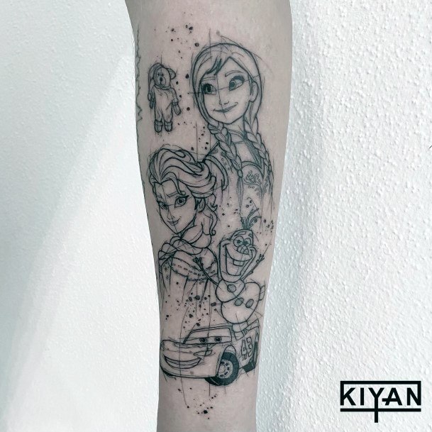 Art Elsa Tattoo Designs For Girls