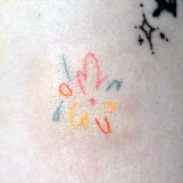 Art Fireworks Tattoo Designs For Girls