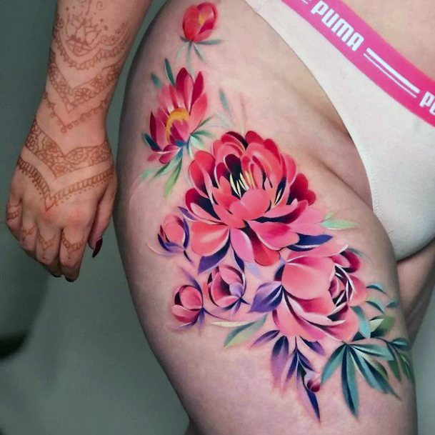 Art Gardening Tattoo Designs For Girls