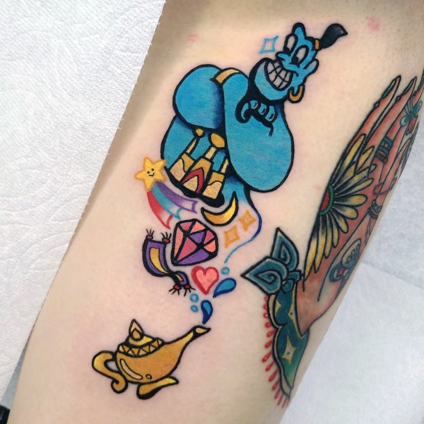 Top 100 Best Genie Tattoos For Women Aladdin Disney Design Ideas