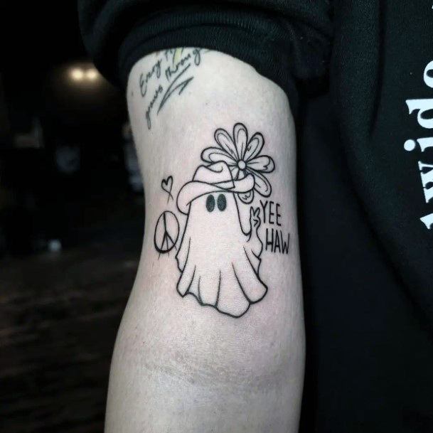 Art Ghost Tattoo Designs For Girls
