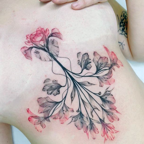 Art Good Tattoo Designs For Girls Chest Flowers