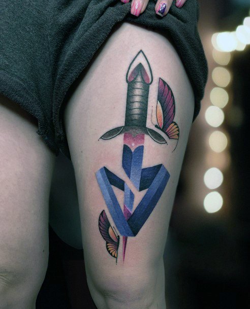 Art Gradient Tattoo Designs For Girls