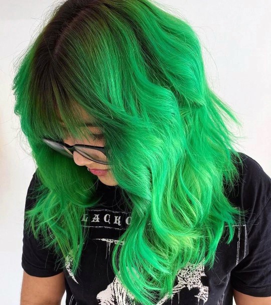 Top 100 Best Green Hairstyles For Women - Emerald Hair Dye Ideas