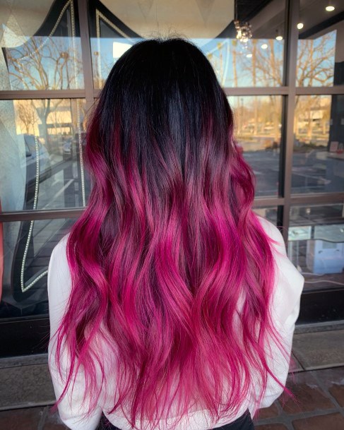 Art Hot Pink Hairstyles Ideas For Girls