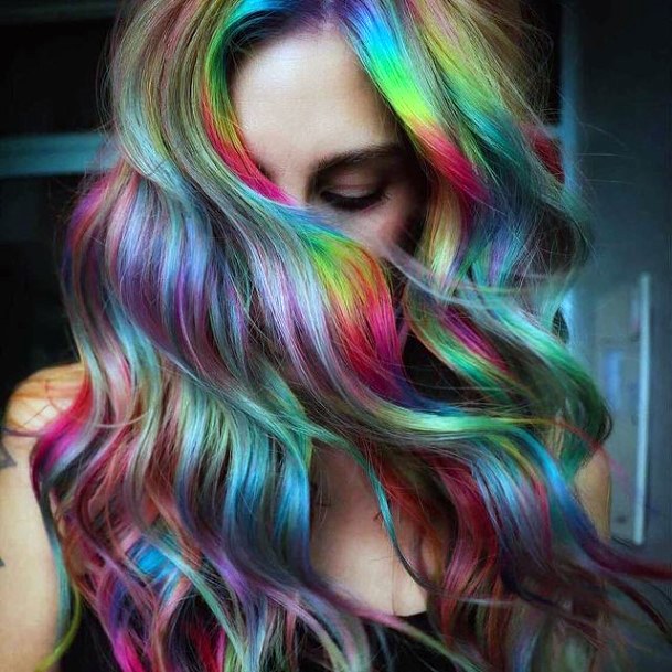 Art Neon Hairstyles Ideas For Girls