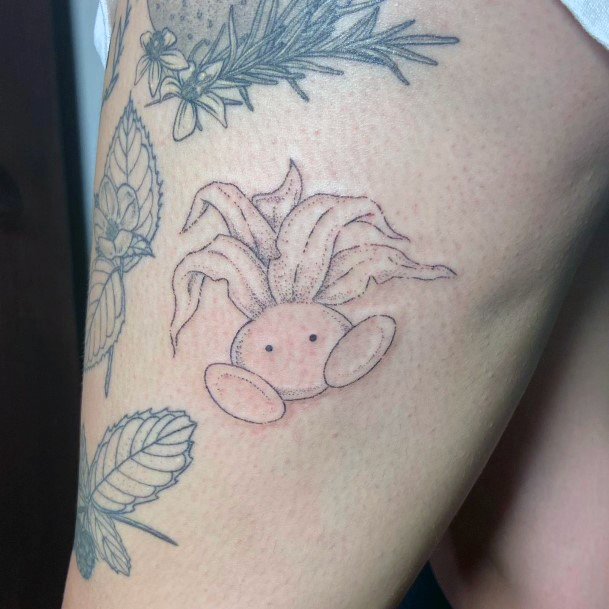 Art Oddish Tattoo Designs For Girls