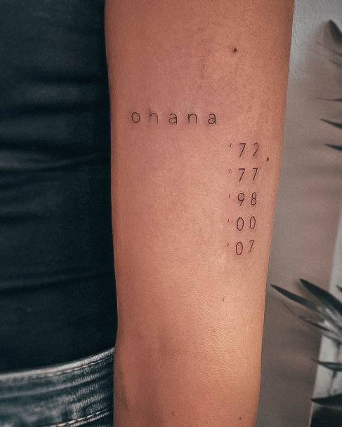 Art Ohana Tattoo Designs For Girls