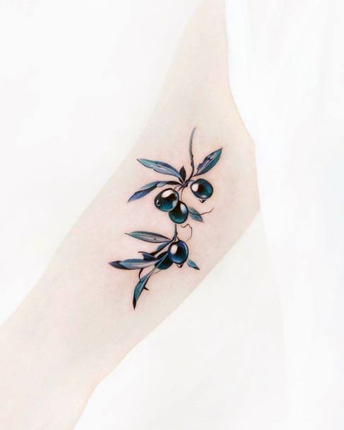 Art Olive Tree Tattoo Designs For Girls