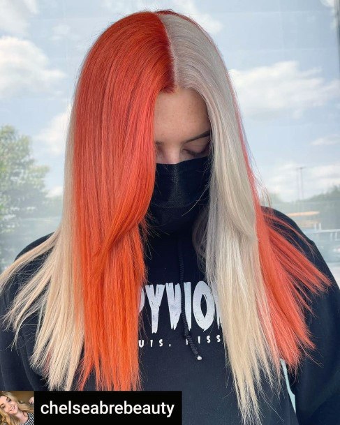 Art Orange Ombre Hairstyles Ideas For Girls