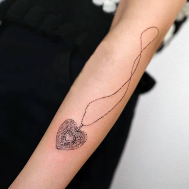 Top 100 Best Pendant Tattoos For Women - Jewelry Design Ideas