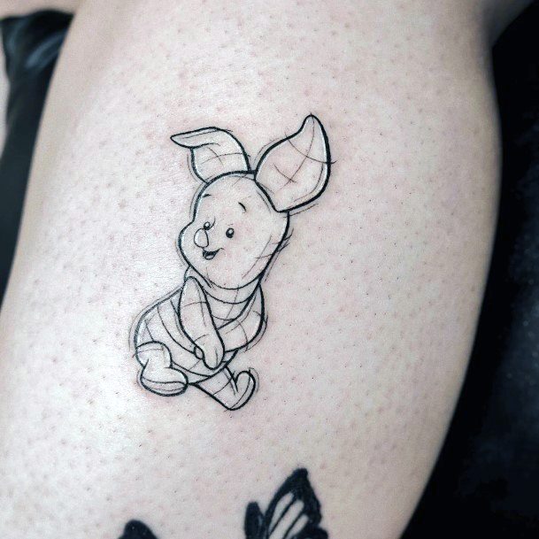 Art Piglet Tattoo Designs For Girls