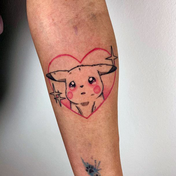 Art Pikachu Tattoo Designs For Girls
