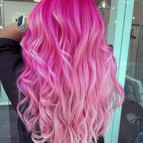 Art Pink Ombre Hairstyles Ideas For Girls