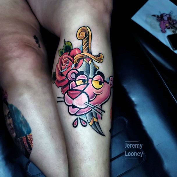 Art Pink Panther Tattoo Designs For Girls