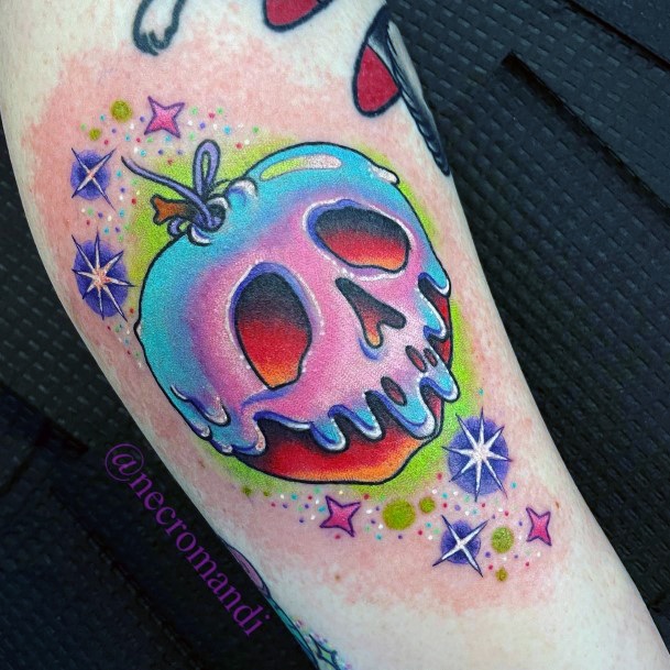 Art Poison Apple Tattoo Designs For Girls