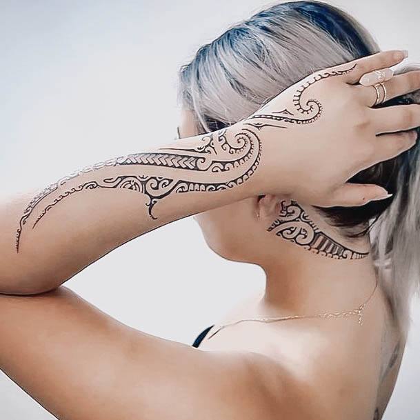 Top 100 Best Polynesian Tattoos For Women - Tribal Design Ideas