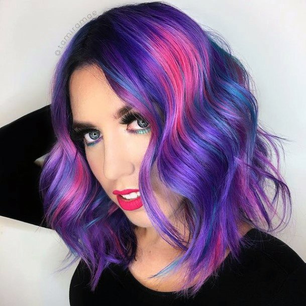Art Purple Hairstyles Ideas For Girls