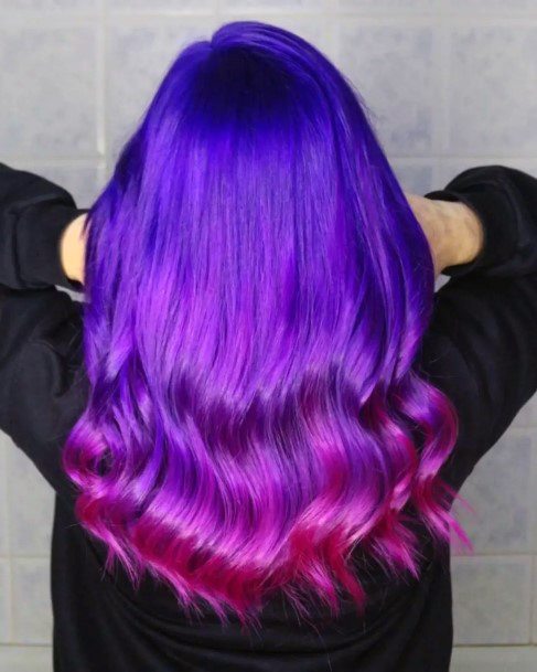 Art Purple Ombre Hairstyles Ideas For Girls