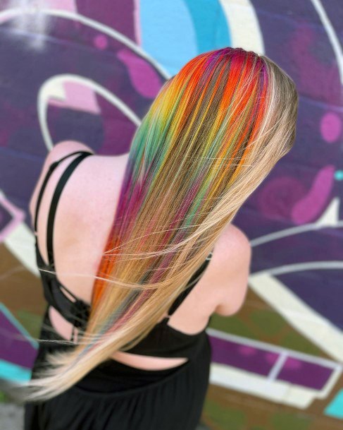 Art Rainbow Hairstyles Ideas For Girls